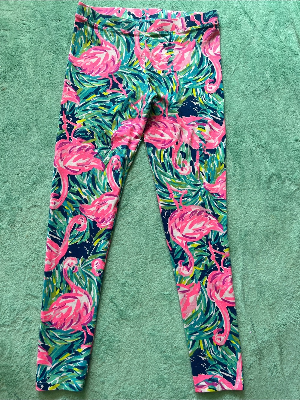 Lilly Pulitzer Pink Flamingo Print size 12-14 legging